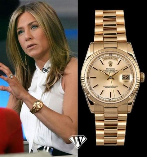 jennifer aniston rolex gold watch|jennifer aniston watches.